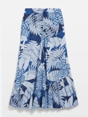 WHBM maxi bliss endles blue floral skirt size S nwt